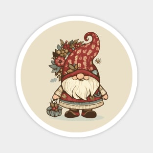 Cottagecore Santa Gnome Magnet